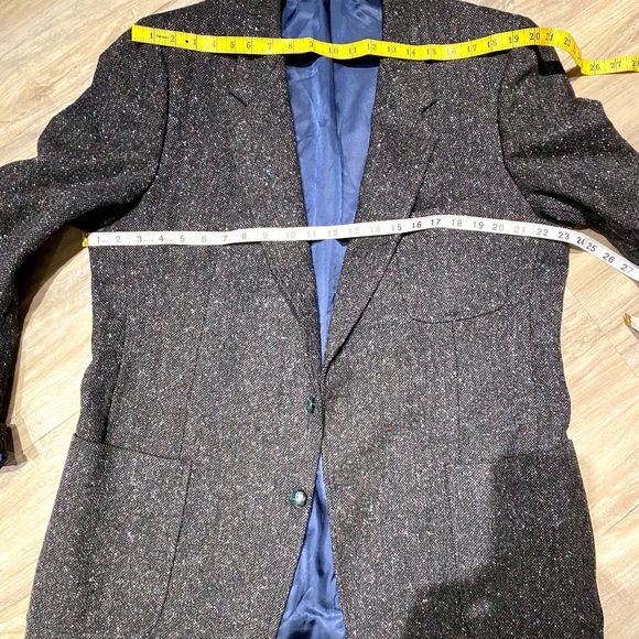 Scottish handwoven Wool Boyfriend/cowgirl boho equestrian Blazer w cottage vibe - Picture 14 of 16